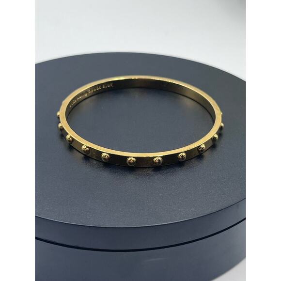 Kate Spade New York Beaded Dot Gold Plated‎ Narrow Bangle Bracelet - Picture 7 of 10